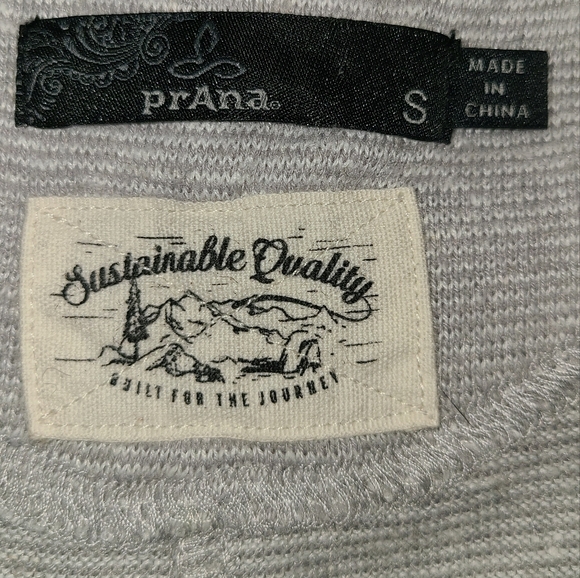 PrAna Gray Stripe Hemp Blend Tank Dress Size Small - Picture 7 of 7